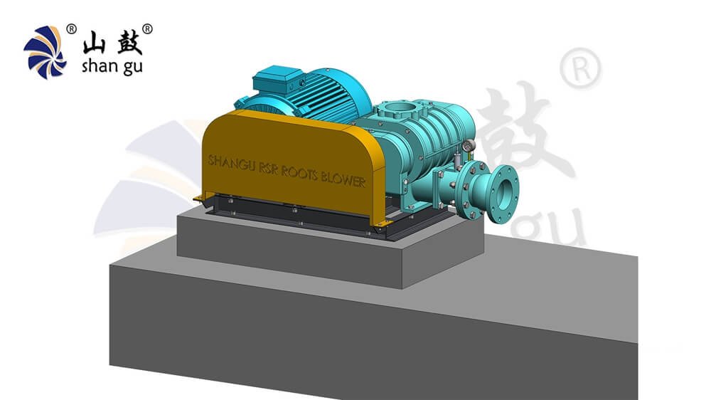 Industrial blower piping connection using flexible joint to eliminate pipe stress